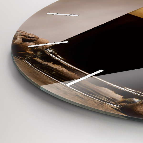 Horloge ronde Une tasse de café