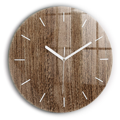 Horloge ronde Bois foncé