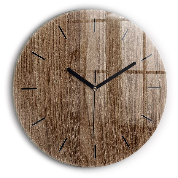 Horloge ronde Bois foncé