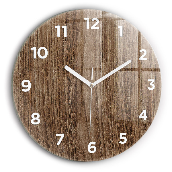 Horloge ronde Bois foncé