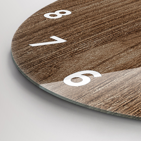 Horloge ronde Bois foncé