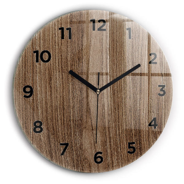 Horloge ronde Bois foncé