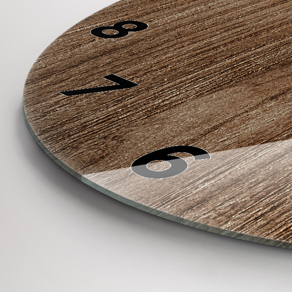 Horloge ronde Bois foncé