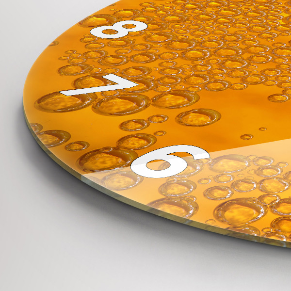 Horloge ronde Bière avec mousse