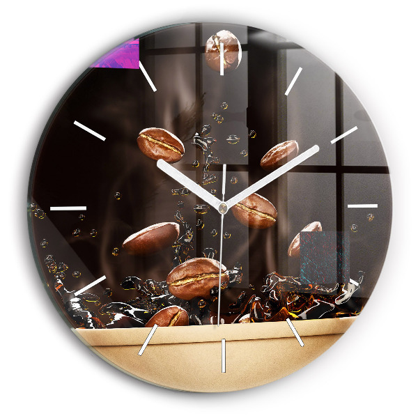 Horloge ronde Café chaud