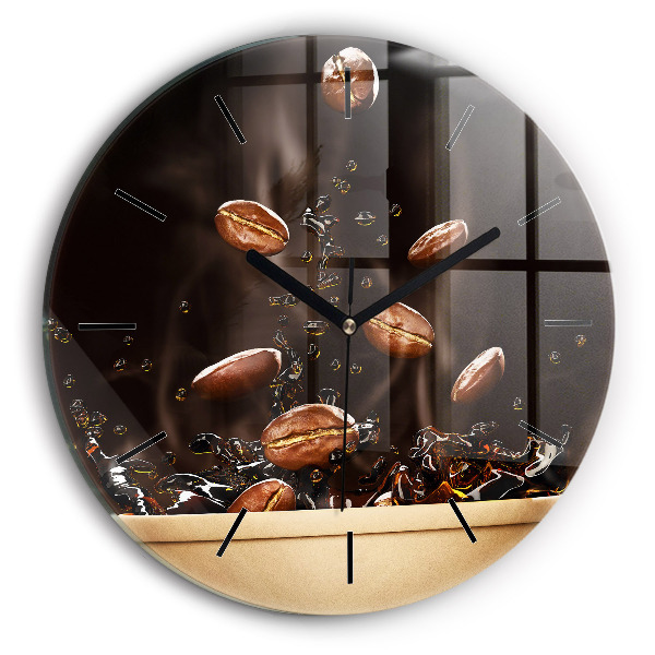 Horloge ronde Café chaud