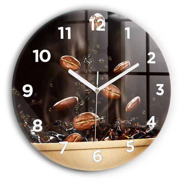 Horloge ronde Café chaud