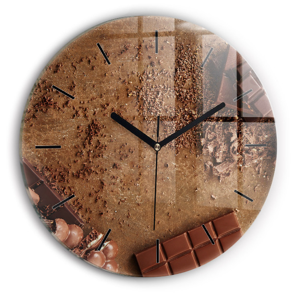 Horloge ronde Barres de chocolat