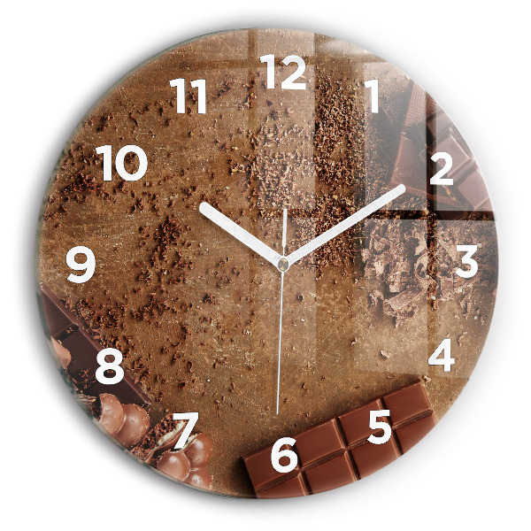 Horloge ronde Barres de chocolat