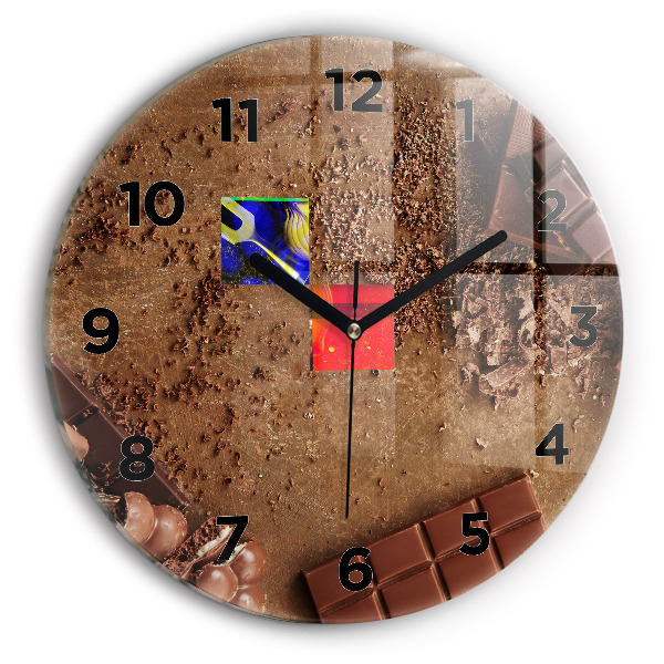 Horloge ronde Barres de chocolat
