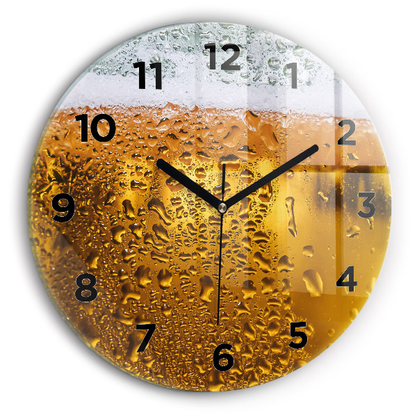 Horloge ronde Une chope de bière