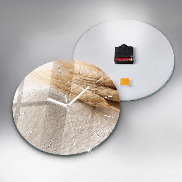 Horloge ronde Farine et épis de céréales