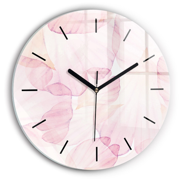 Horloge ronde 'Pétales d''aquarelle'