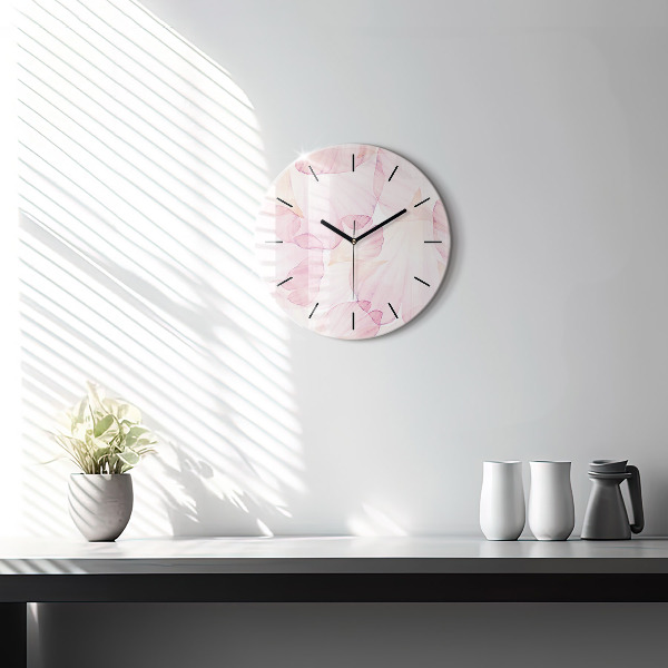 Horloge ronde 'Pétales d''aquarelle'