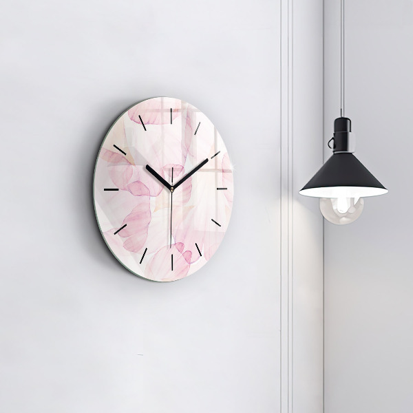 Horloge ronde 'Pétales d''aquarelle'