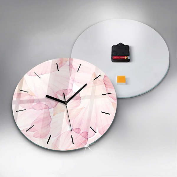 Horloge ronde 'Pétales d''aquarelle'