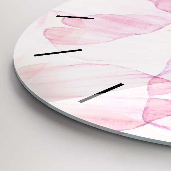 Horloge ronde 'Pétales d''aquarelle'