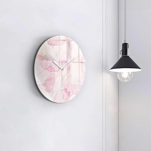 Horloge ronde 'Pétales d''aquarelle'