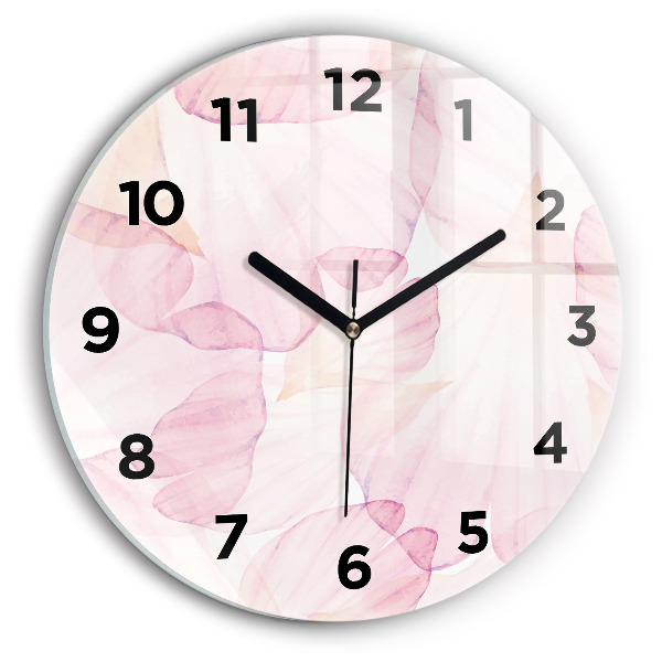 Horloge ronde 'Pétales d''aquarelle'
