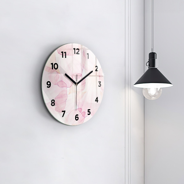 Horloge ronde 'Pétales d''aquarelle'