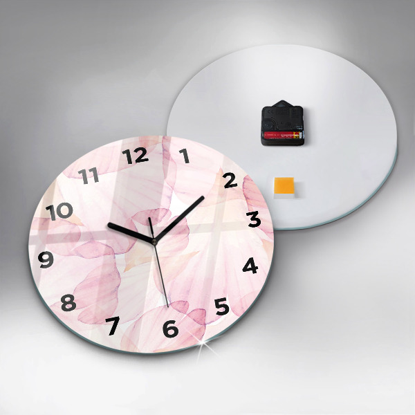 Horloge ronde 'Pétales d''aquarelle'