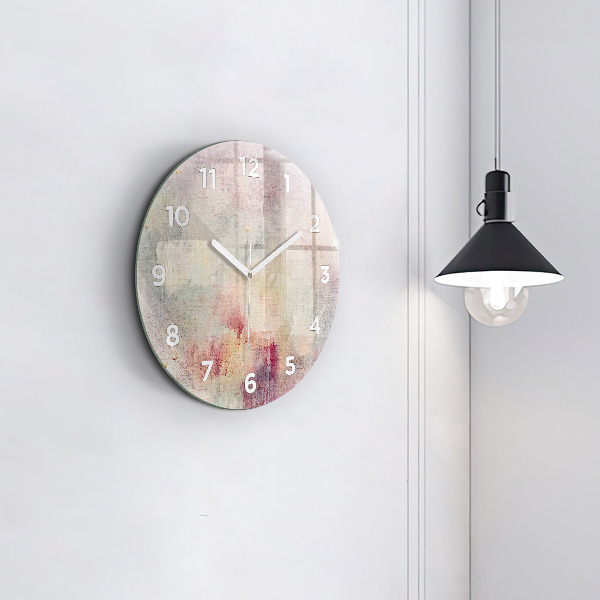 Pendule murale ronde Abstraction peinte