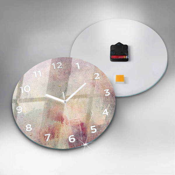 Pendule murale ronde Abstraction peinte