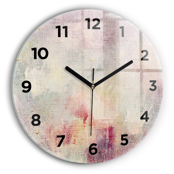 Pendule murale ronde Abstraction peinte