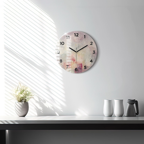Pendule murale ronde Abstraction peinte