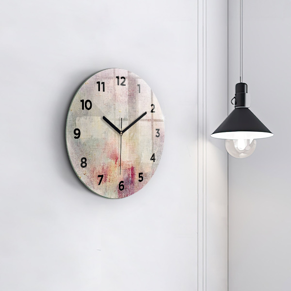 Pendule murale ronde Abstraction peinte