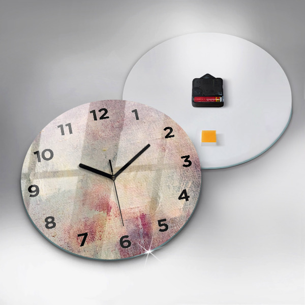 Pendule murale ronde Abstraction peinte