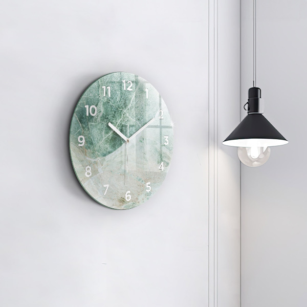 Horloge ronde Texture de pierre de marbre