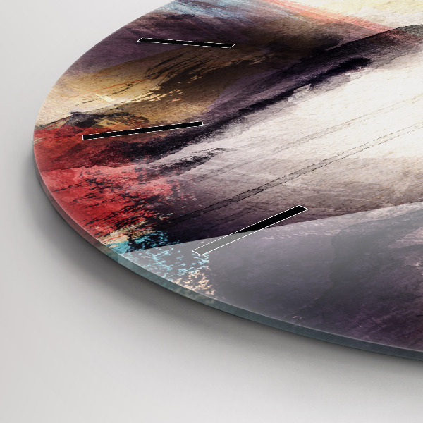 Horloge ronde 'Portrait abstrait d''une femme'