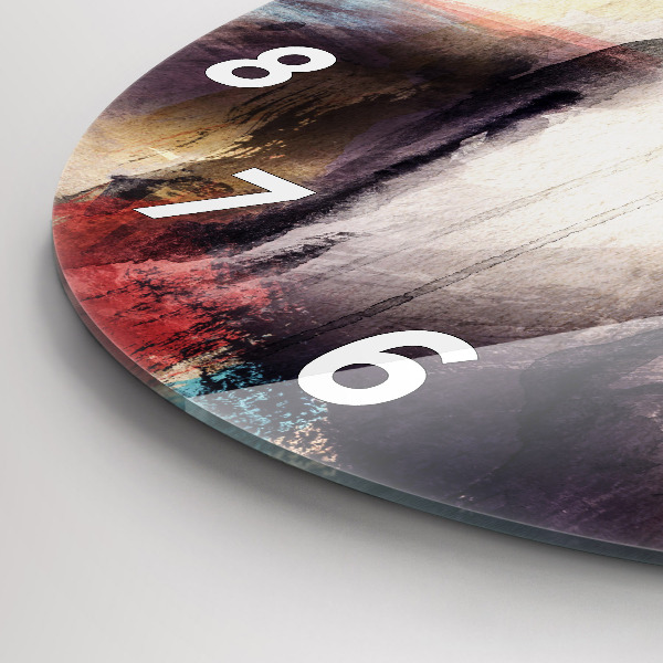 Horloge ronde 'Portrait abstrait d''une femme'