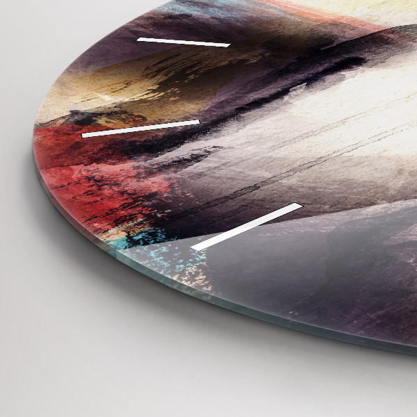 Horloge ronde 'Portrait abstrait d''une femme'