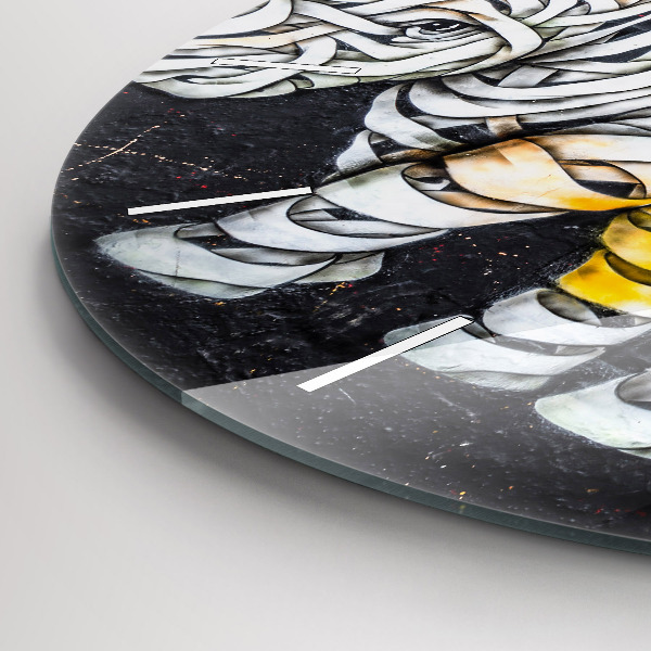 Horloge ronde Rhinocéros abstrait