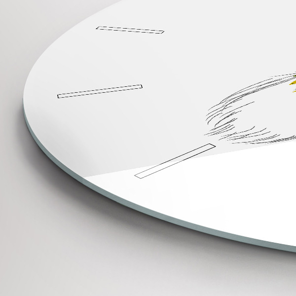 Horloge ronde Tête de cerf colorée