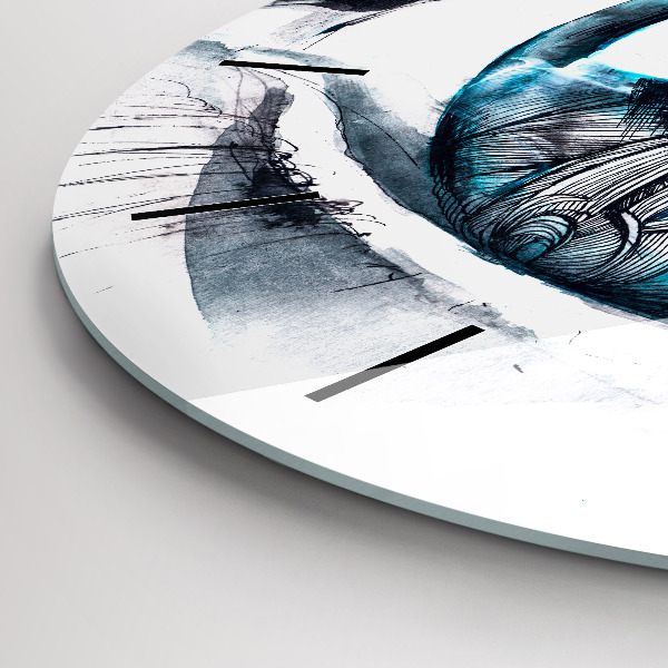 Horloge ronde 'Illustration de l''œil de loup'