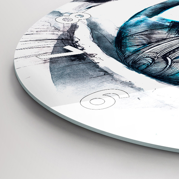 Horloge ronde 'Illustration de l''œil de loup'