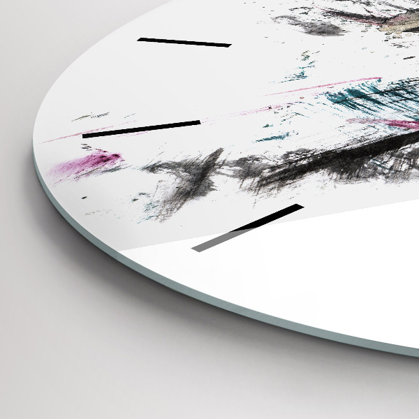 Horloge ronde Profil de loup peint