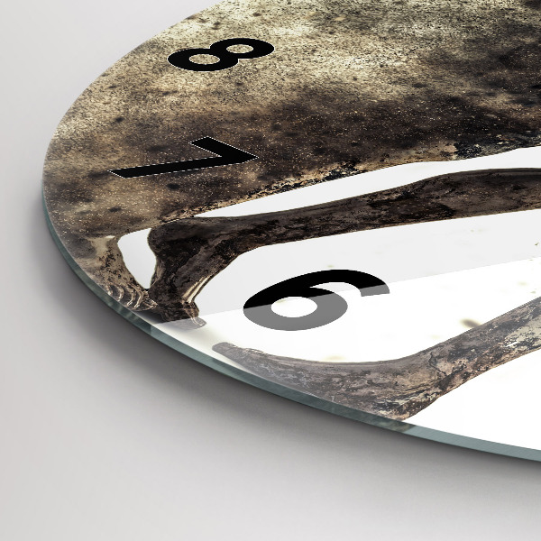 Horloge ronde Personnages de sable abstraits