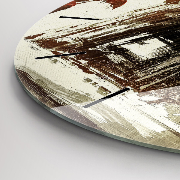 Horloge ronde Femme par une nuit pluvieuse