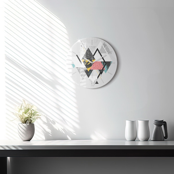 Horloge ronde Motif géométrique