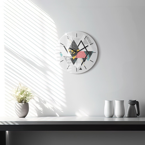 Horloge ronde Motif géométrique