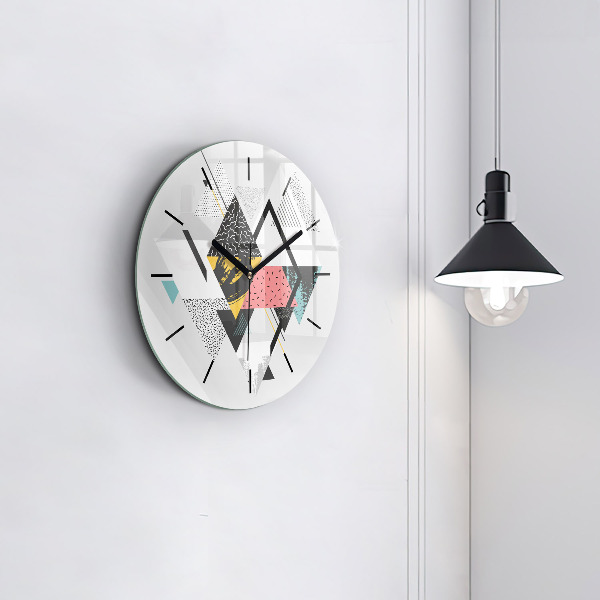 Horloge ronde Motif géométrique