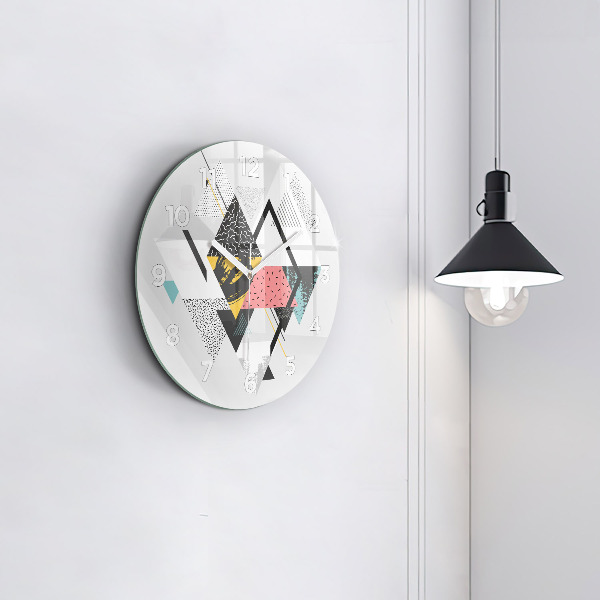 Horloge ronde Motif géométrique