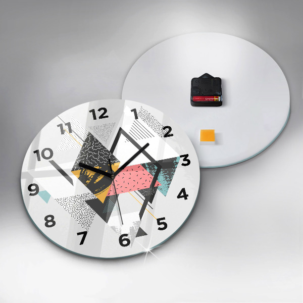 Horloge ronde Motif géométrique