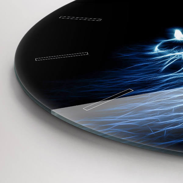 Horloge ronde Lion sauvage