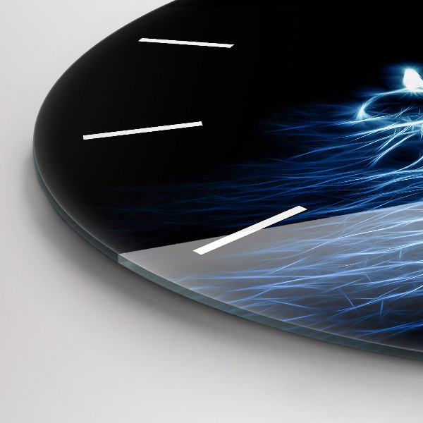 Horloge ronde Lion sauvage