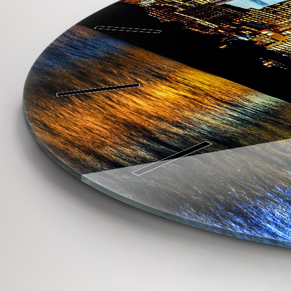 Horloge ronde Sydney le soir